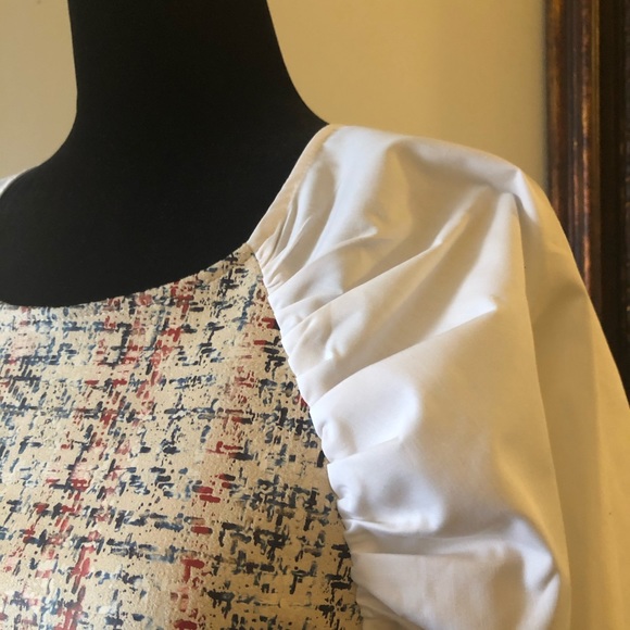 New Zara Combination Top w/ Voluminous Sleeves ♥️ - Picture 7 of 16